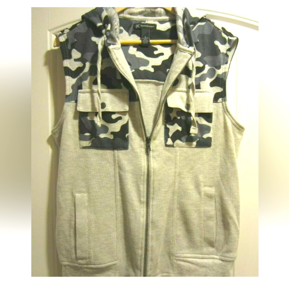 INC International Concepts Men's knit vest zipper front, size S
